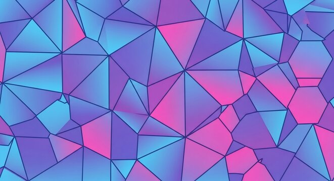 Vibrant Abstract Polygonal Network Background.