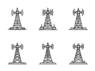 Pulse Tower Line Art Illustration