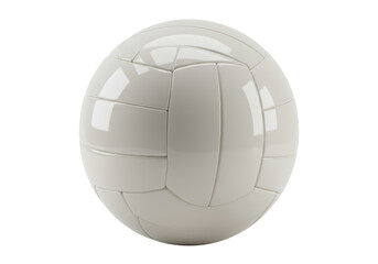 Isolated gray volleyball close-up, studio shot of athletic sports equipment, ball for volleyball sport