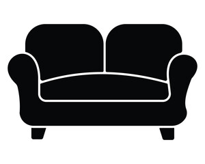 Sofa icon vector. Sofa icon vector illustration. lounge sofa, airport sofa vector icon. couch or armchair symbol.