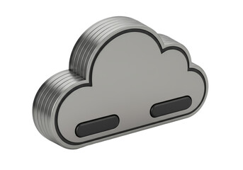 Isolated server cloud, data storage conceptual design, data connection concept rendering