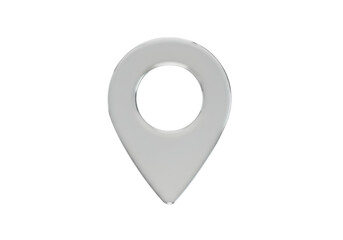 Isolated location pin icon, navigation marker sign, map pointer symbol for location tracking