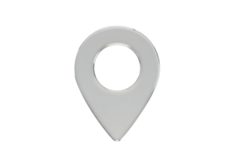 Isolated location pin icon, navigation marker sign, map pointer symbol for location tracking