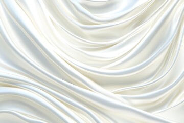 Obraz premium Silk fabric texture with smooth white folds. Elegant luxury material creating shiny soft drapery pattern, perfect for backgrounds or design.