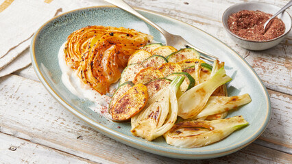 Vegetables with yogurt