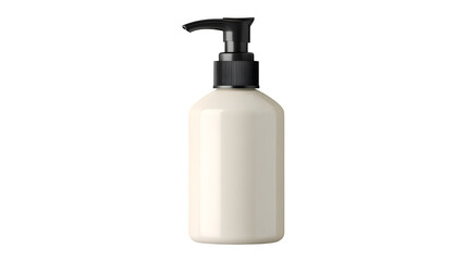 Lotion bottle with pump dispenser, isolated on transparent background
