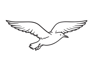 Obraz premium Seagull Line Art Illustration
