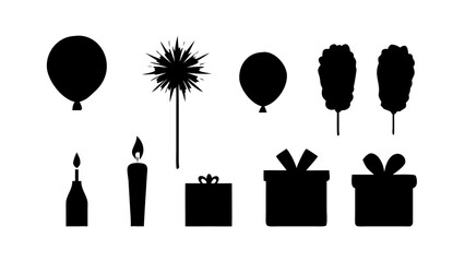 Black Silhouette of a Dog with a Bone canine