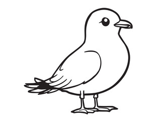 Seagull Line Art Illustration