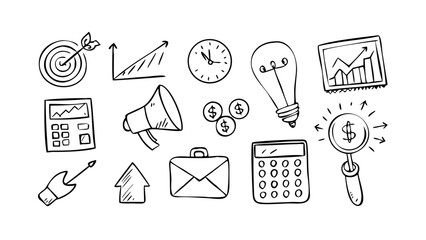 Business handshake agreement doodle deal partnership