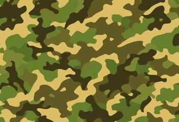 Fototapeta premium Abstract digital camouflage vector pattern in shades of green, brown, and beige, design, modern