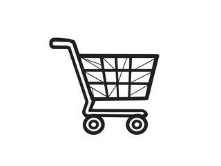 shopping cart Line Art Illustration