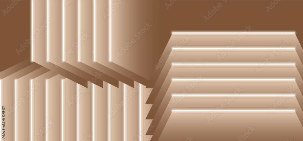 Poster abstract vector horizontal background with glowing elements