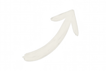 Pencil-sketched upward curving arrow indicating business growth, success trajectory on transparent backdrop