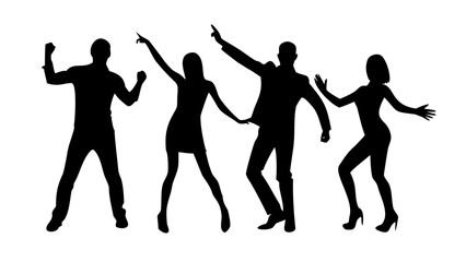 Diverse group of people dancing joyfully dancing people