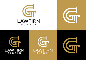 vector legal logo icon initial G
