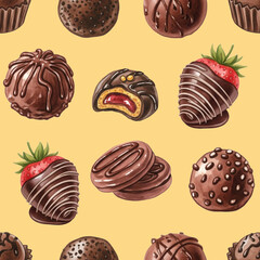 set of chocolate candy