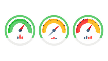 Gauge meters with color indicators speedometer dial
