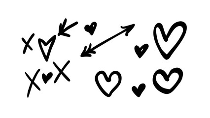 Hand drawn arrow cluster arrows graphic