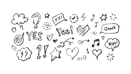 Hand Drawn Doodle Elements doodles scribbles