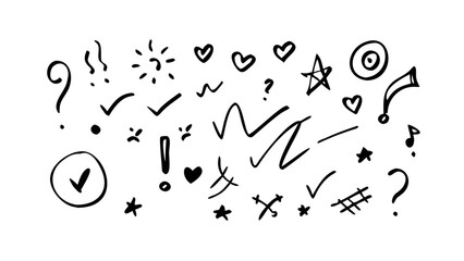 Hand drawn doodle of a person running comic black and white