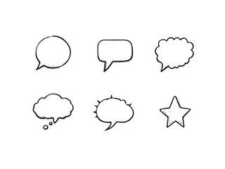 speech bubble Line Art Illustration
