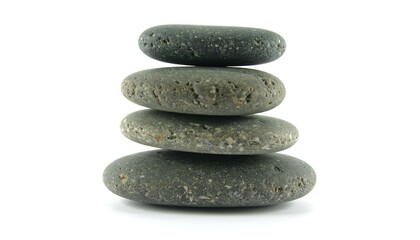 Stacked smooth stones