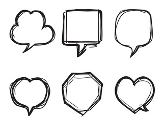speech bubble Line Art Illustration