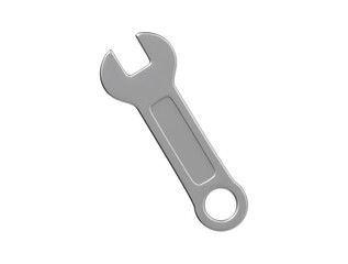 Wrench tool icon 3d rendering illustration