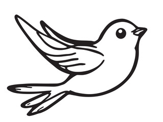 Swallow Line Art Illustration