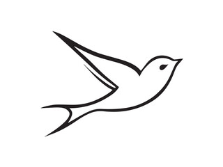 Swallow Line Art Illustration