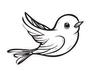 Swallow Line Art Illustration