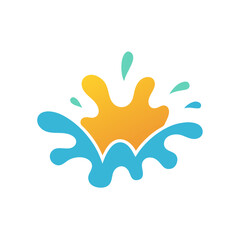 Obraz premium Vector art of abstract sunburst splash of water