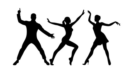 Male and Female Couple Silhouette people