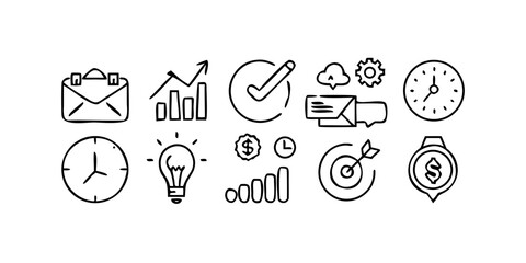 Minimalist Black Line Drawing of a Cat Silhouette feline