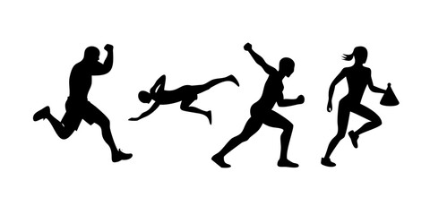 Minimalist Black Silhouette of a Cat feline animal