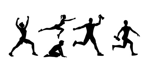 Minimalist Black Silhouette of a Cat feline animal