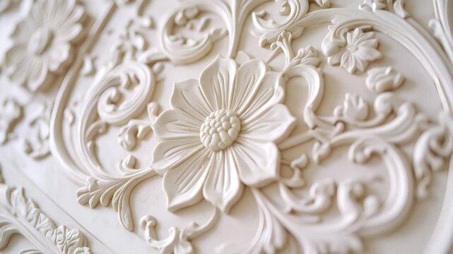 Ornate carvings floral decor