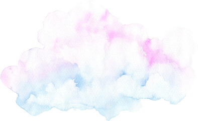 Hand-Painted Watercolor Cloud Element