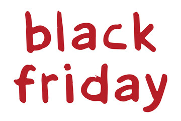 Black friday lettering Handwritten word Modern brush calligraphy Template for marketing ad, print, web, banner, poster, flyer Ink illustration