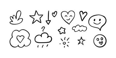 Simple Black Outline of a Dog puppy canine