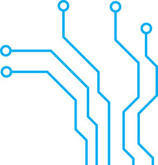 Obraz premium Abstract Blue Circuit Board Lines Vector Technology Background Illustration