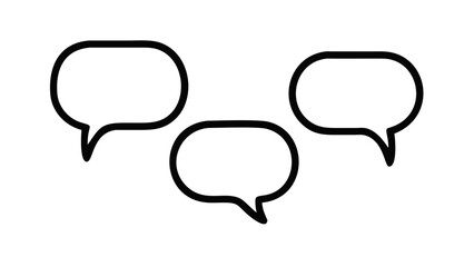 Three Speech Bubbles talk conversation