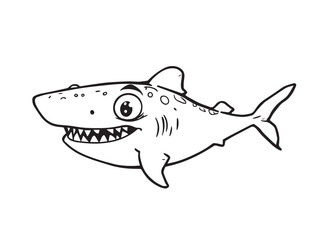 Whale Shark Line Art Illustration