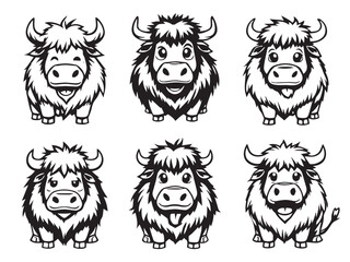 Yak Line Art Illustration