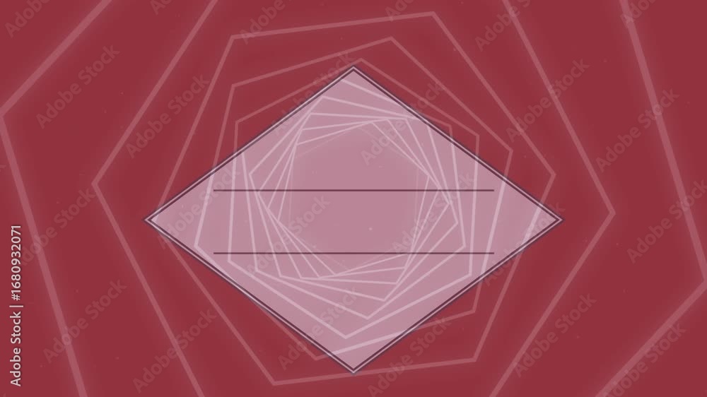 Poster animation of moving shapes on red background