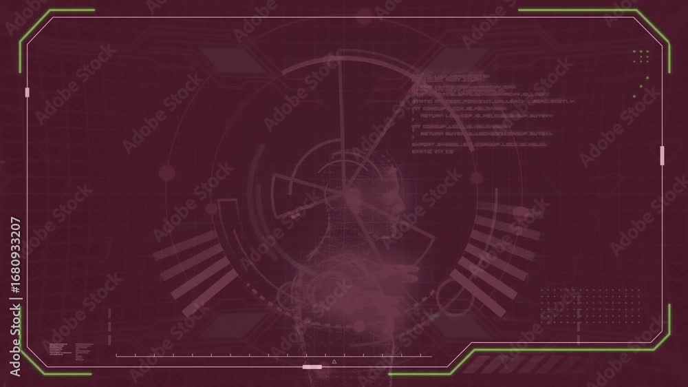 Poster animation of data processing on black background