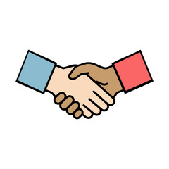 Handshake Icon, Simple Icon Vector Design, best used for presentation, application, web and banner