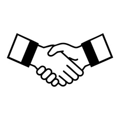 Handshake Line Icon, Simple Icon Vector Design, best used for presentation, application, web and banner