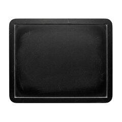 Fototapeta premium Blank vintage blackboard with subtle chalk dust and scratches, perfect for educational or creative presentations and retro design elements
